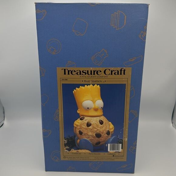 Vintage Bart Simpson Ceramic Cookie Jar Treasure Craft in Original Box 1994 - Picture 9 of 12